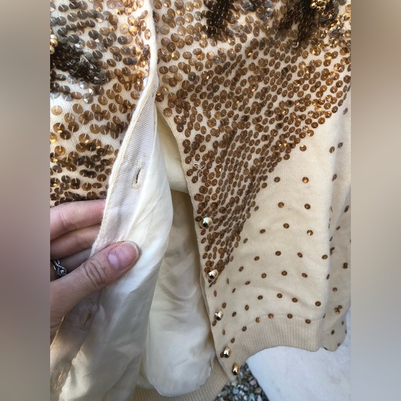 Vintage 1950s beaded and sequin cardigan - Picture 7 of 14